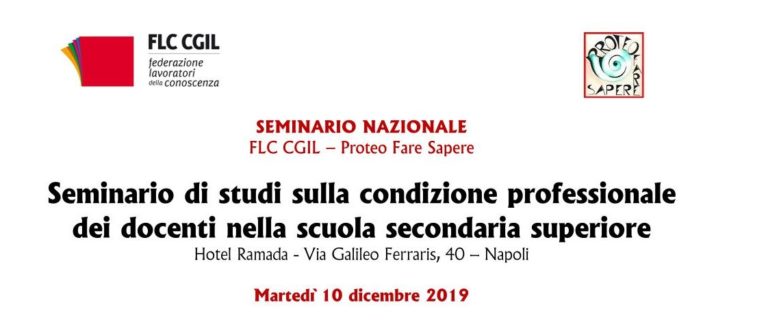 Seminario di studi sulla condizione professionale  dei docenti nella scuola secondaria superiore