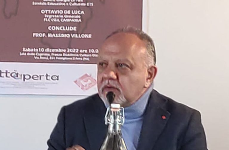 Il Segretario Generale della FLC CGIL Campania Ottavio De Luca ha partecipato al Convegno sul tema “NO! Autonomia Differenziata. NO! Alla Secessione dei Ricchi”, svoltosi oggi 10 dicembre 2022 a Pomigliano d’Arco