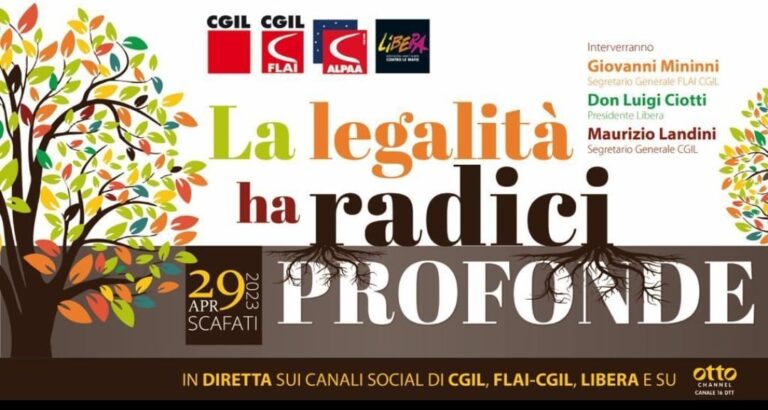 La legalità ha radici profonde – Scafati, 29 aprile 2023: La FLC CGIL Campania ha partecipato alla manifestazione per la legalità e contro tutte le mafie