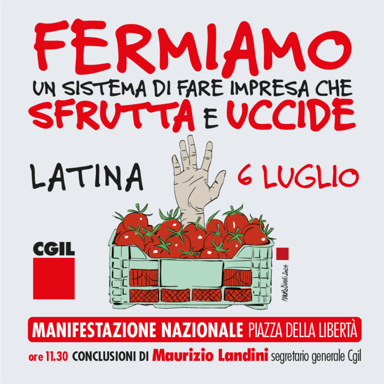 Caporalato: Cgil, 6 luglio 2024 manifestazione nazionale a Latina, con Landini